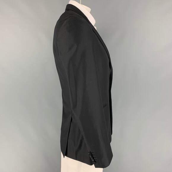 PAUL SMITH Size 42 Black Wool Peak Lapel Sport Coat - Picture 2 of 6